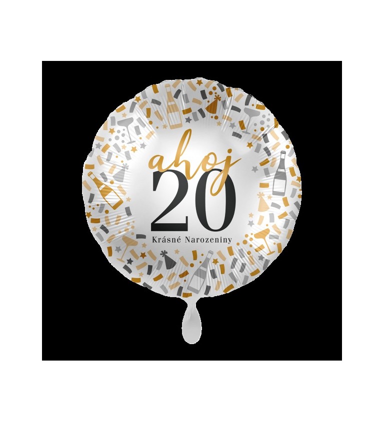 Balónik Ahoj 20 Všetko najlepšie k narodeninám