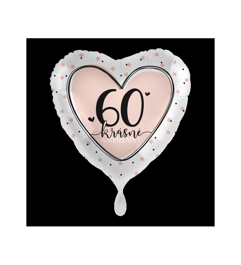 Balónik 60 Happy Birthday Hearts