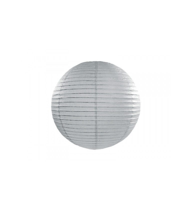Papierový lampión - šedý 35 cm