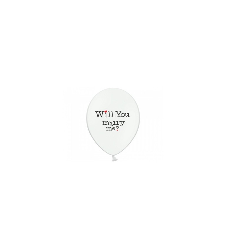 Nafukovací balónik - Will you marry me ? 6ks