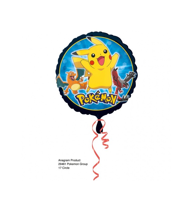 Balónik Pokémoni - guľatý