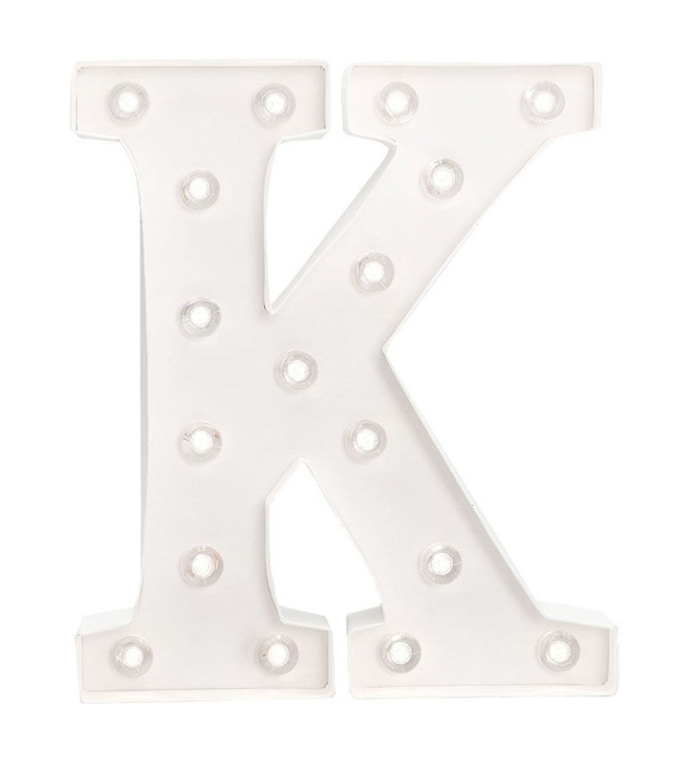 Svietiace LED písmeno " K "
