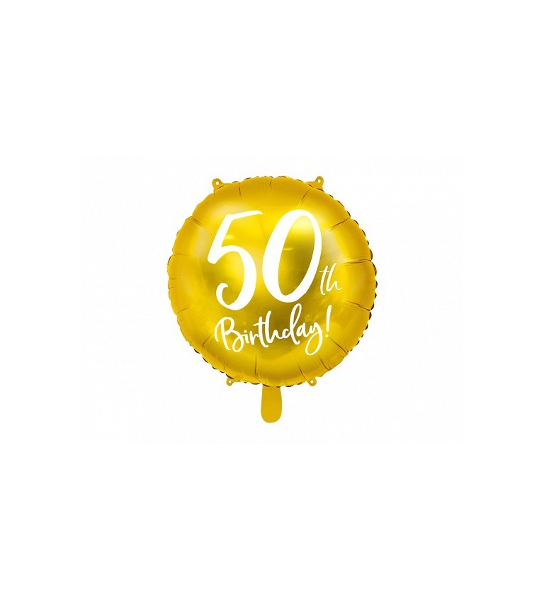 Zlatý fóliový balónik 50. narodeniny