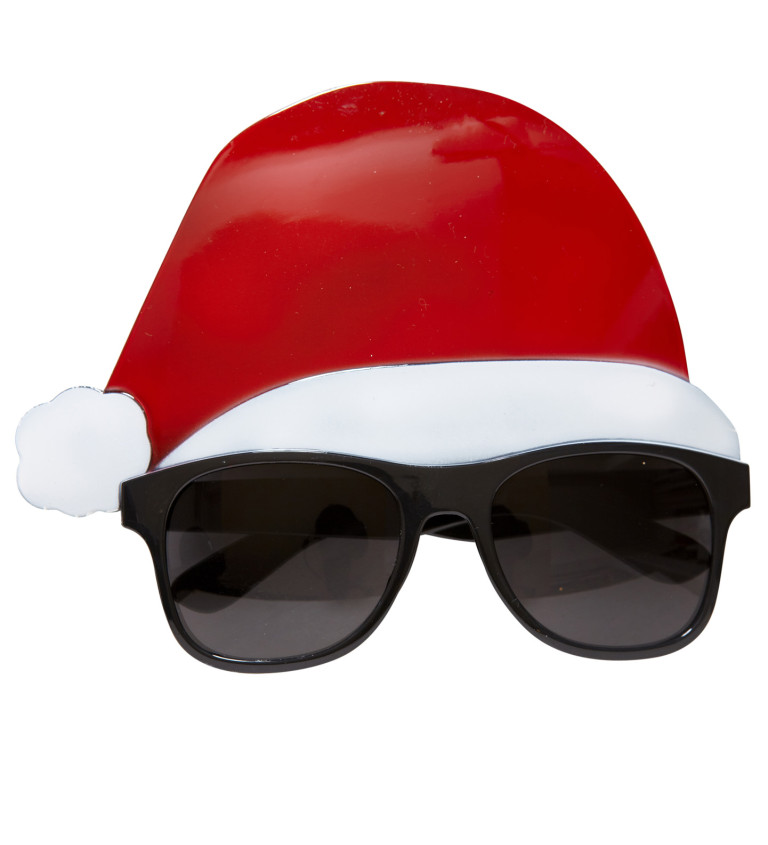 Zábavné okuliare so Santa klobúkom