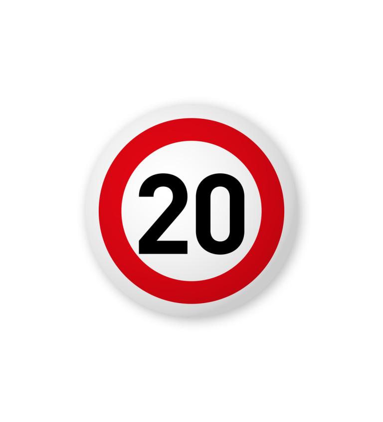 Odznak s nápisom - 20