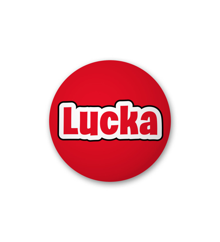 Odznak s nápisom - Lucka