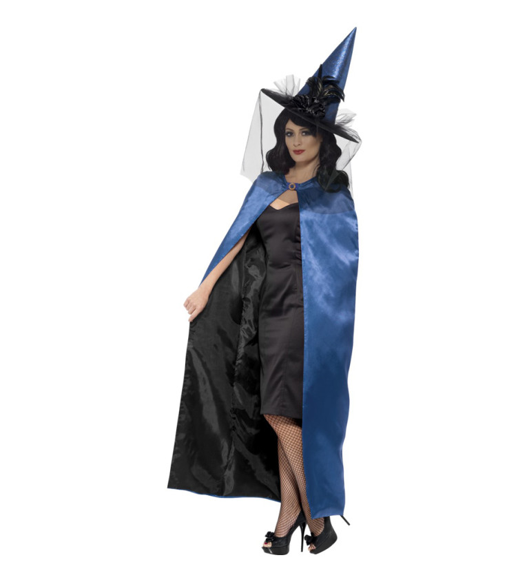 Čarodejnícky plášť deluxe v modrej farbe