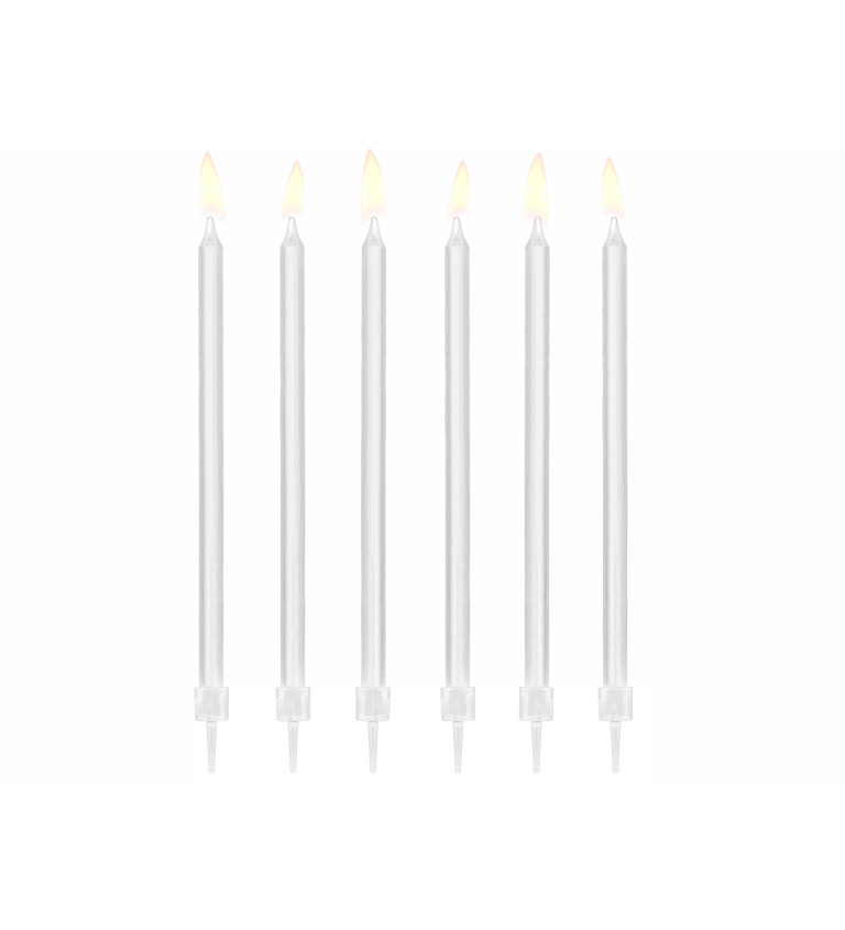 Biele dlhé sviečky