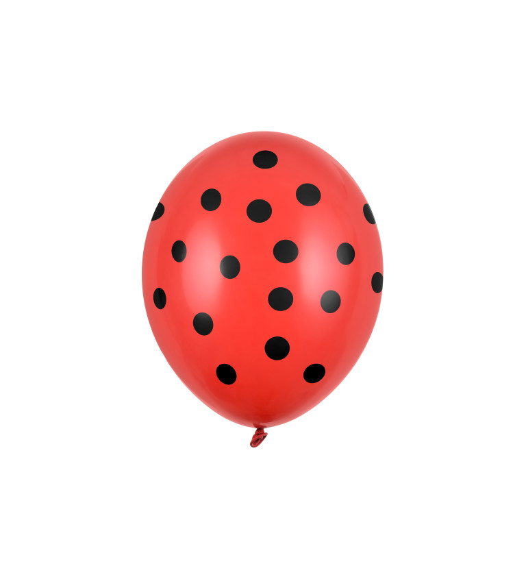 Balóniky červené s bodkami
