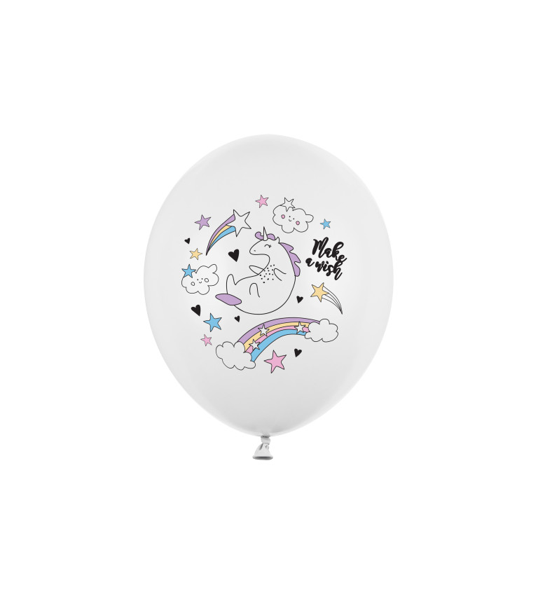 Balónik Jednorožec - priehľadný 6ks