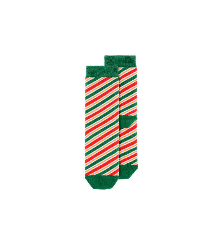 Vianočné ponožky s pruhmi - detské