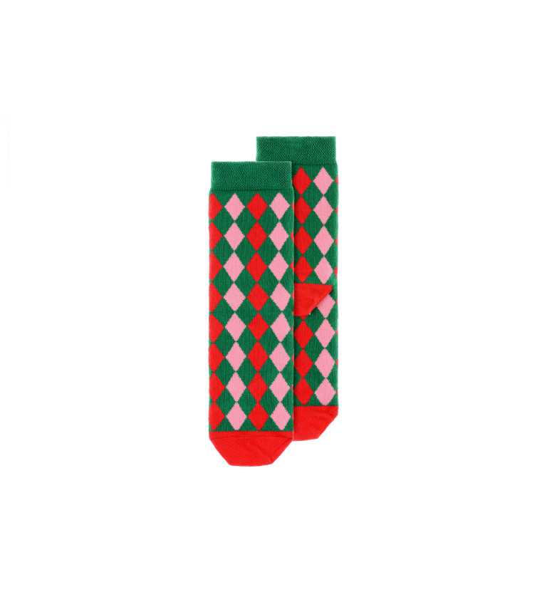 Vianočné ponožky s kosoštvorcami