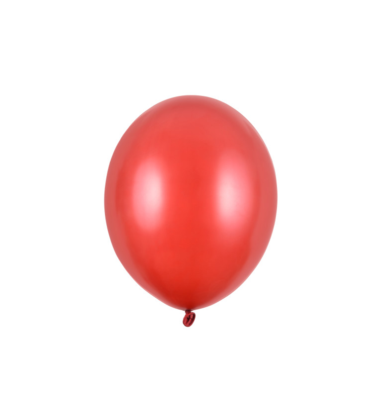 Metalický balónik - červený (100ks)