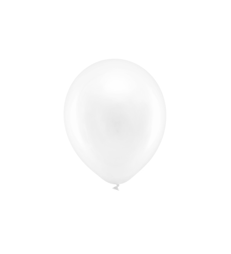 Metalické balóny - Biele