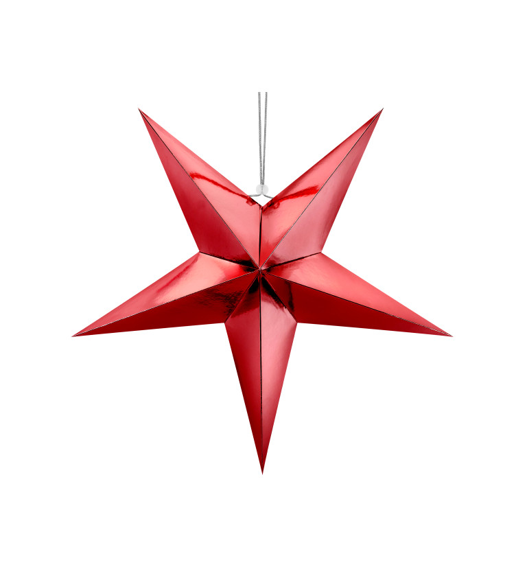 Červená papierová hviezda III