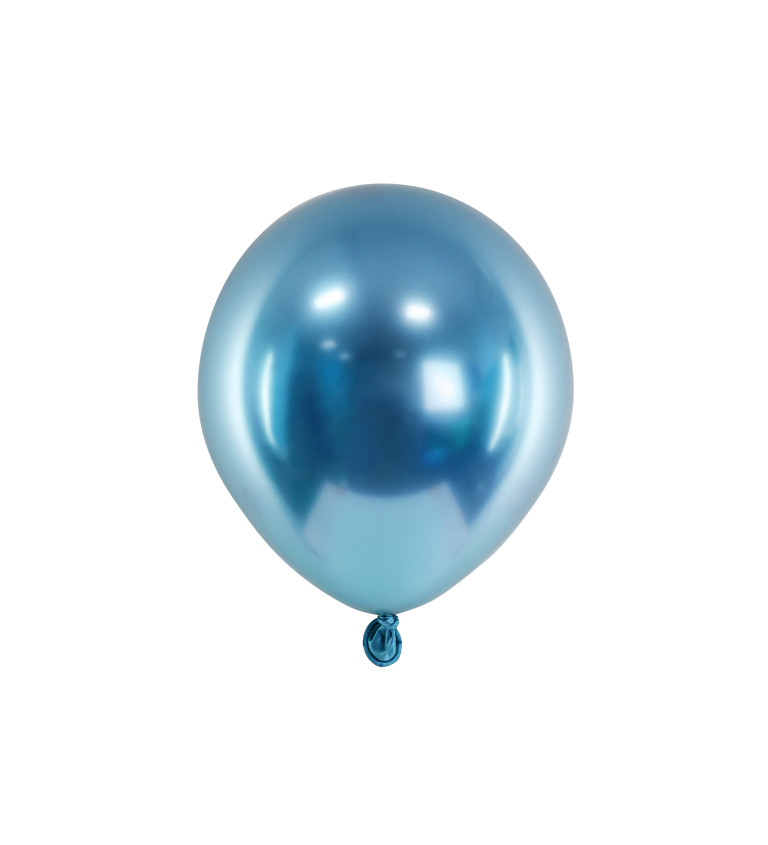 Chromovaný balón - Modrý