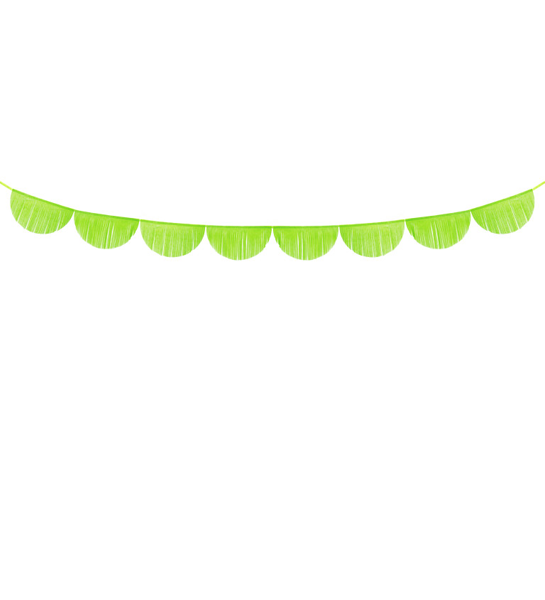 Girlanda - polmesiace zelené väčšieapple, 3m