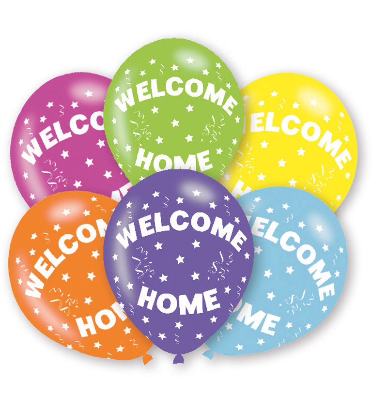 latexové balóny Welcome Home