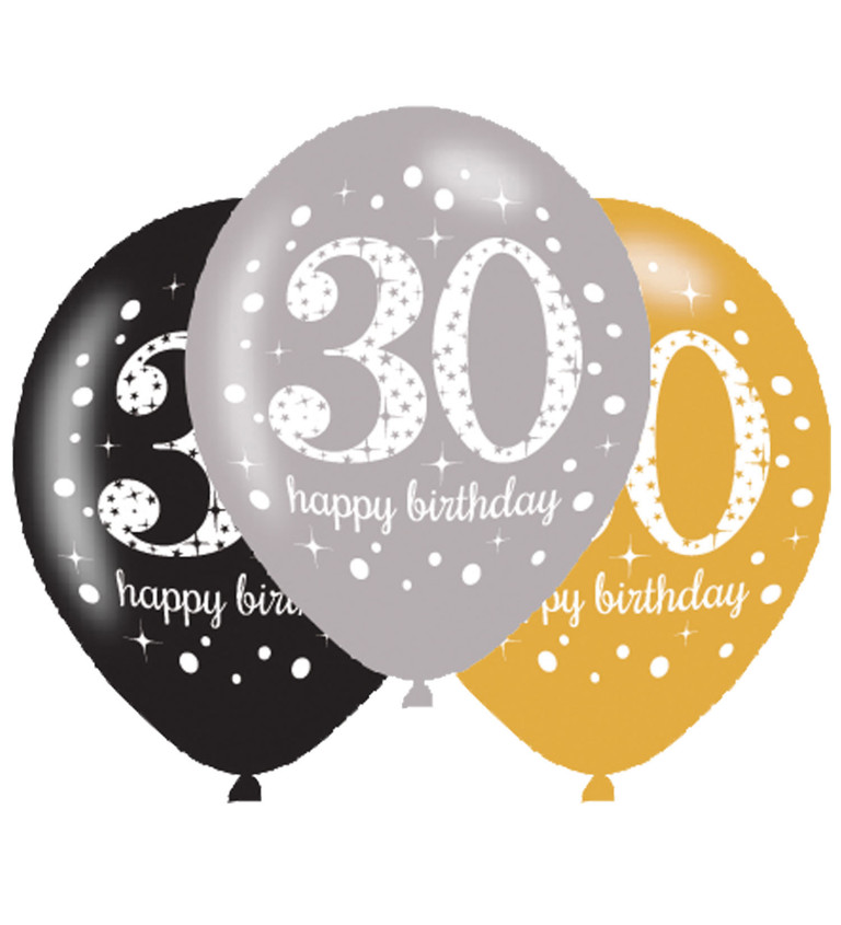 Latexové balóniky 30. narodeniny