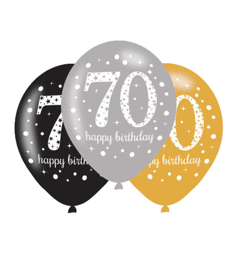 Latexové balóniky 70. narodeniny
