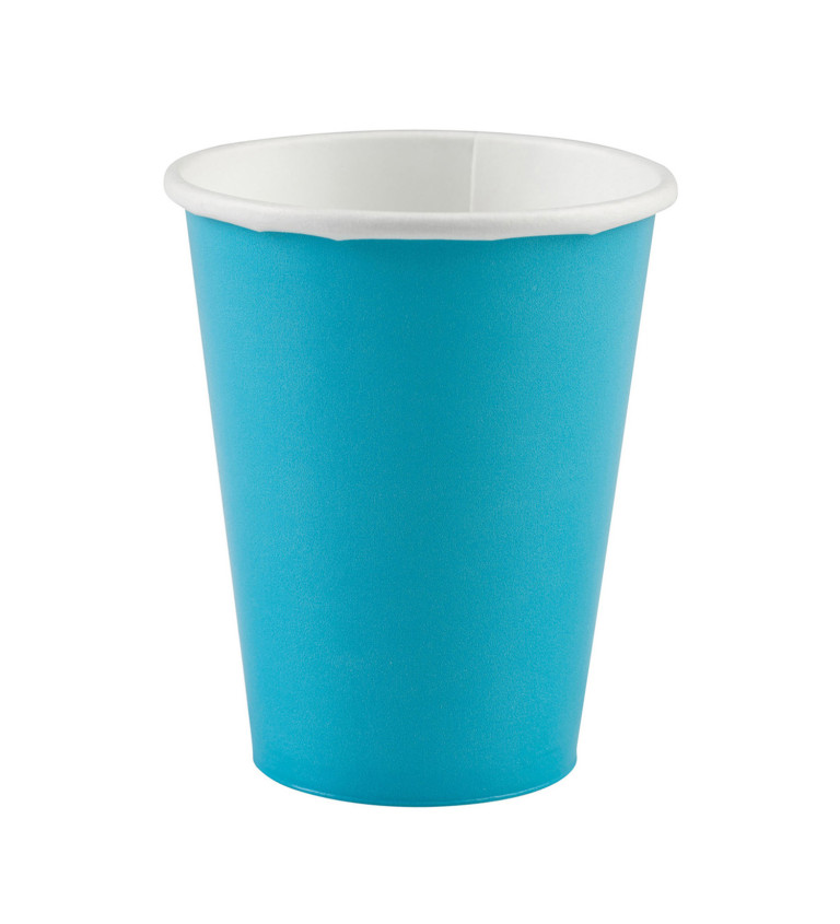 Jednofarebný pohár modrý 20 ks