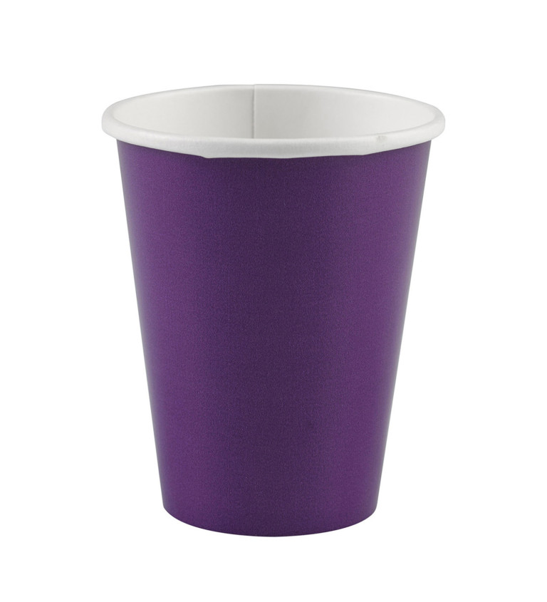 Jednofarebný pohár fialový