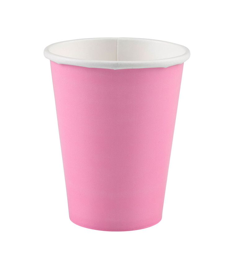 Jednofarebný pohár ružový