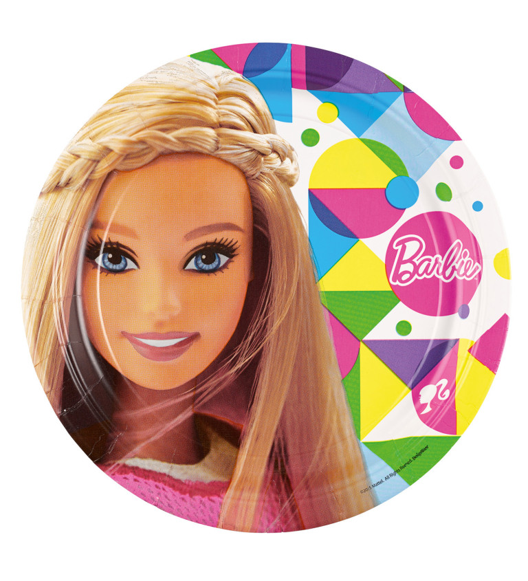 Papierové taniere Barbie