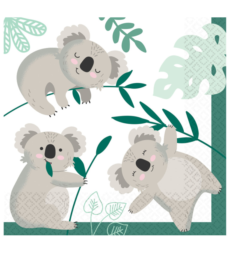 Servítky s rozkošnými koalami