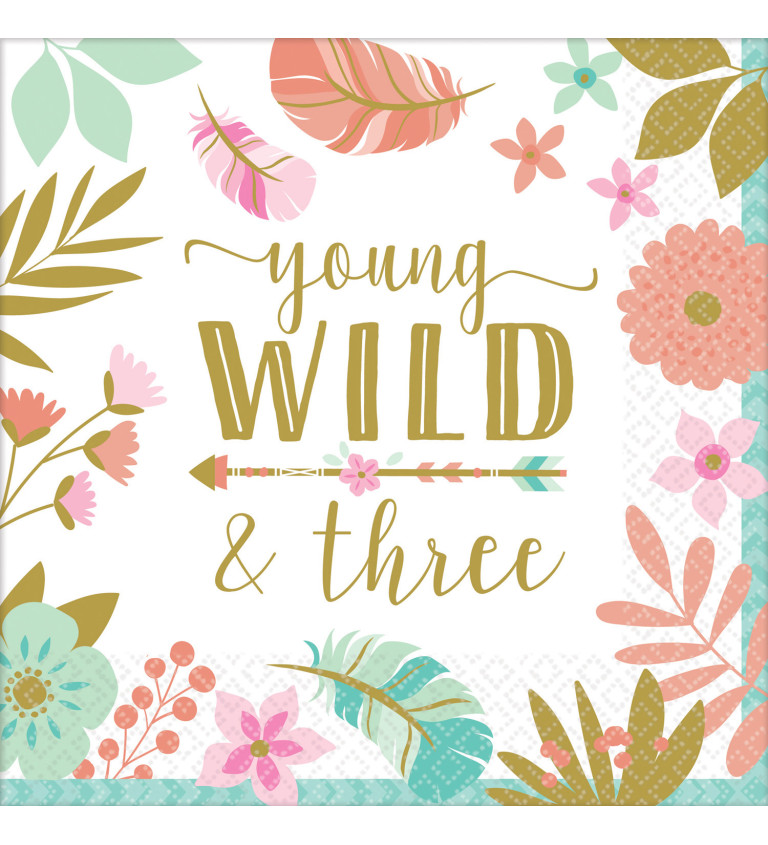Kvetinkové Servítky "Young Wild"