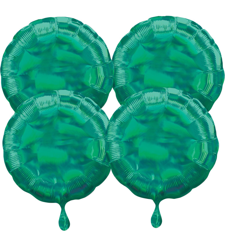 Sada dúhovo zelených balónov