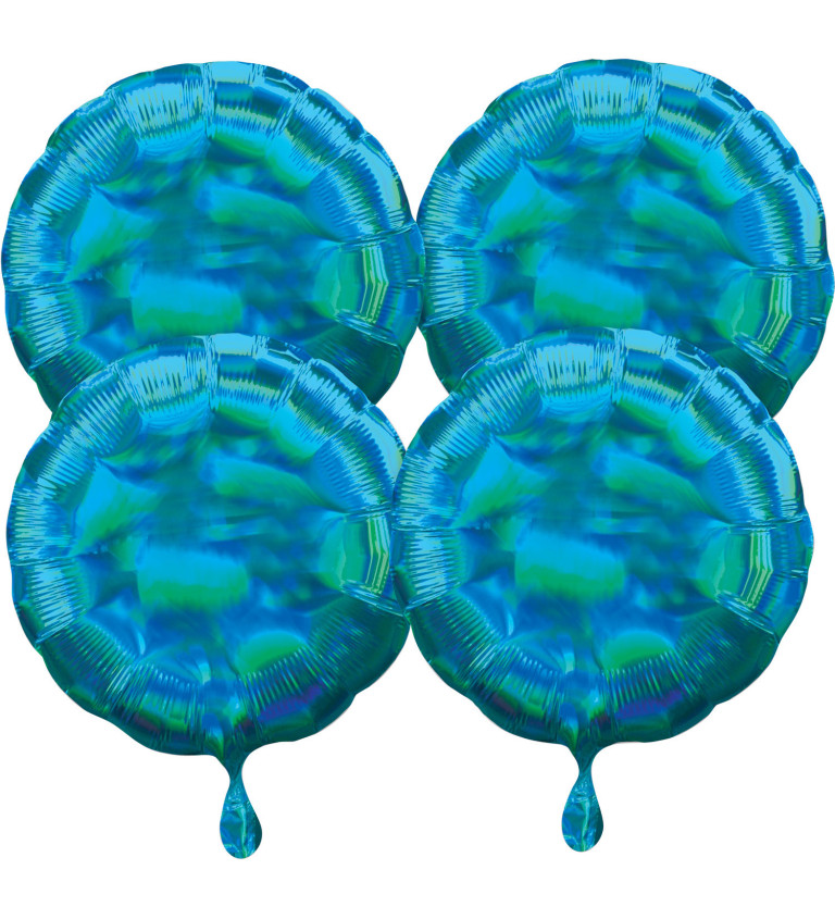 Sada dúhových tyrkysových balónov