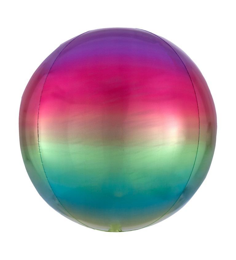 Fóliový balónik Ombre, dúhový
