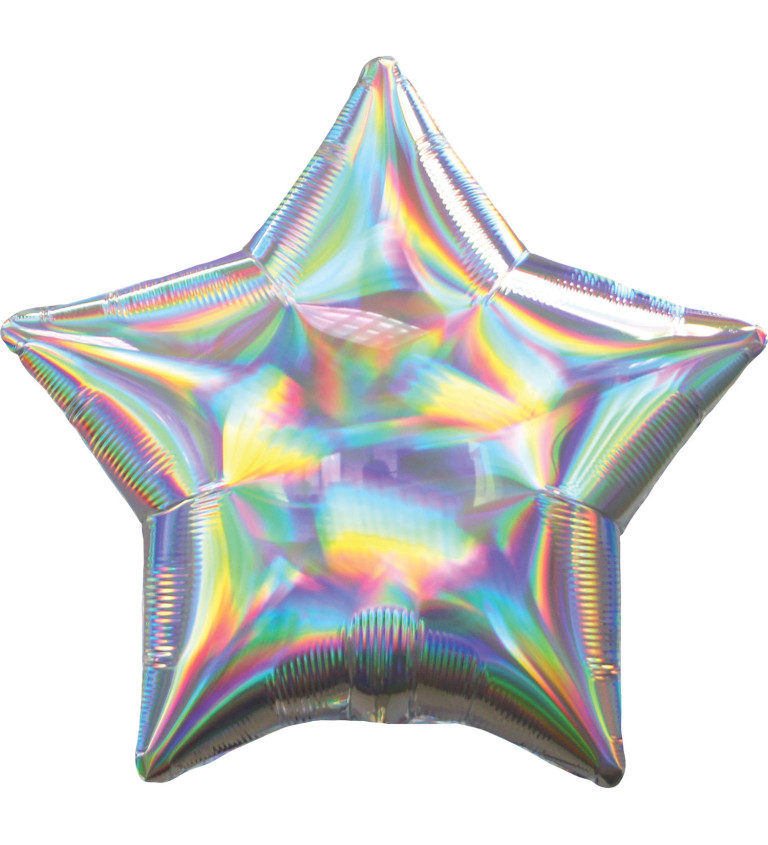 Fóliový balónik Hviezda, holografický