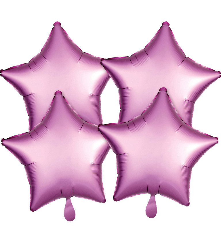 Sada balónikov Ružové hviezdy
