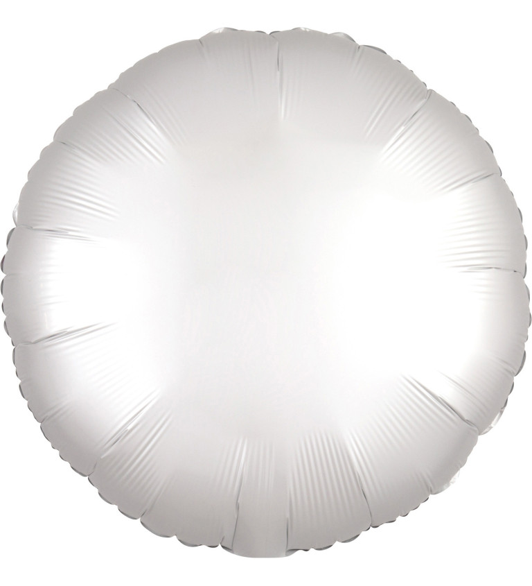Fóliový balónik v tvare kolesa - biely