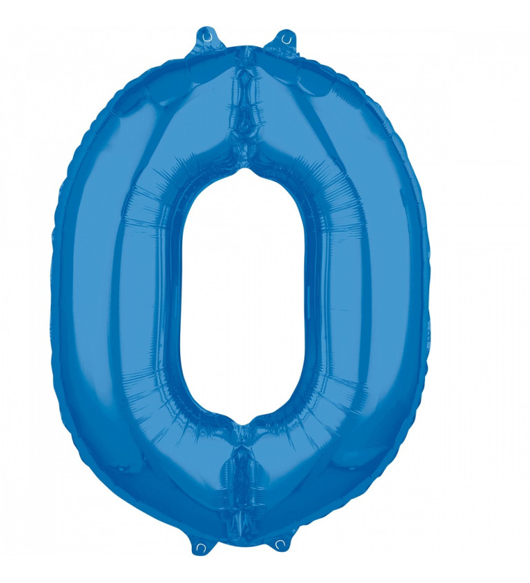 Fóliový balón "0" - Modrý