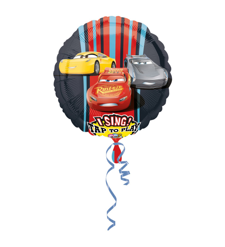 Fóliový balónik Autá, spievajúci
