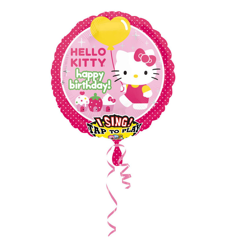 Fóliový balónik Hello Kitty, spievajúci