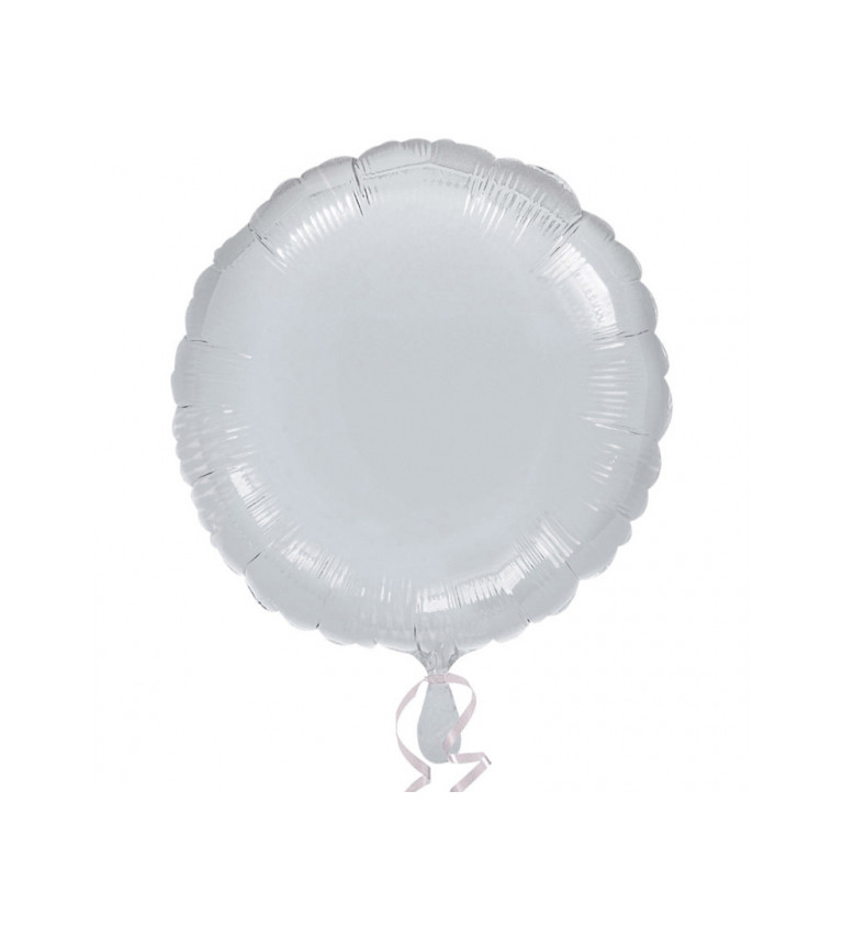 Fóliový balón koliesko - strieborný