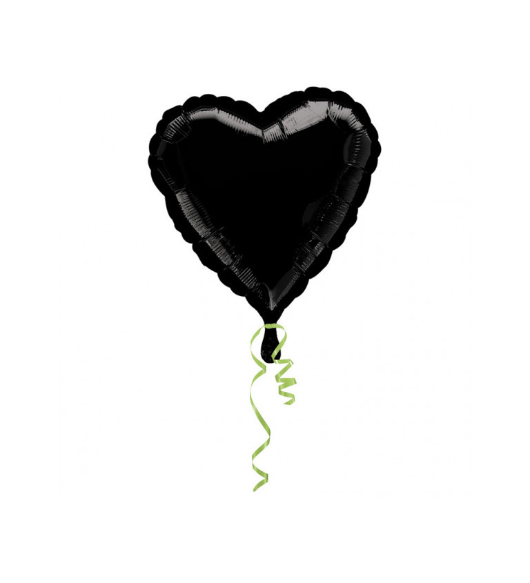 Fóliový Balón - Čierne srdce