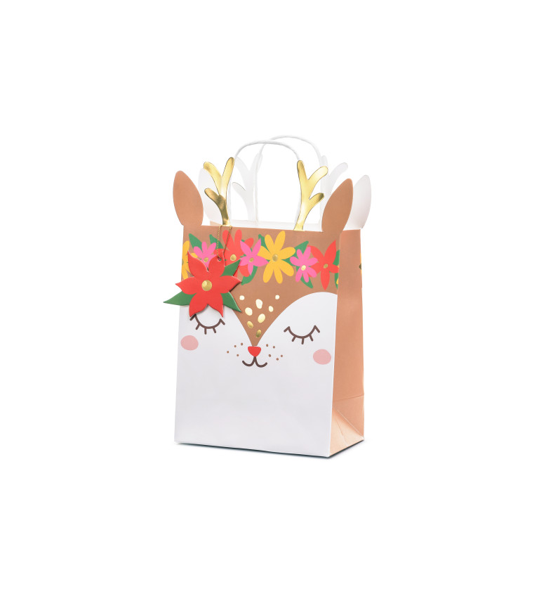 Vianočná darčeková taška Jeleň