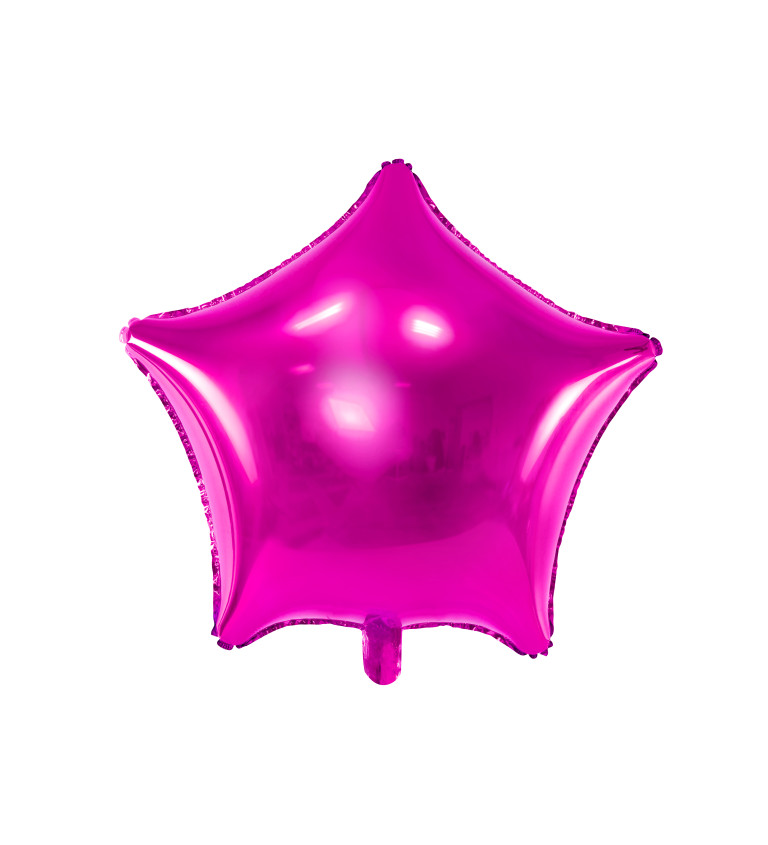 Fóliový balón v tmavoružovej farbe v tvare hviezdy