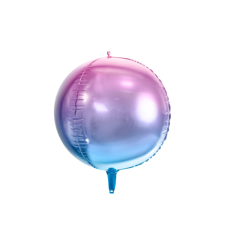 Metalicko Fóliový Balón - ombré fialovo - modrý