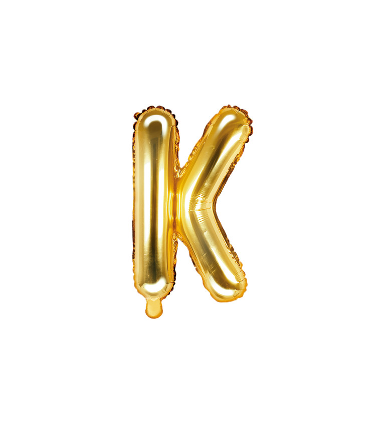 Fóliový Balón "K" - Zlatý