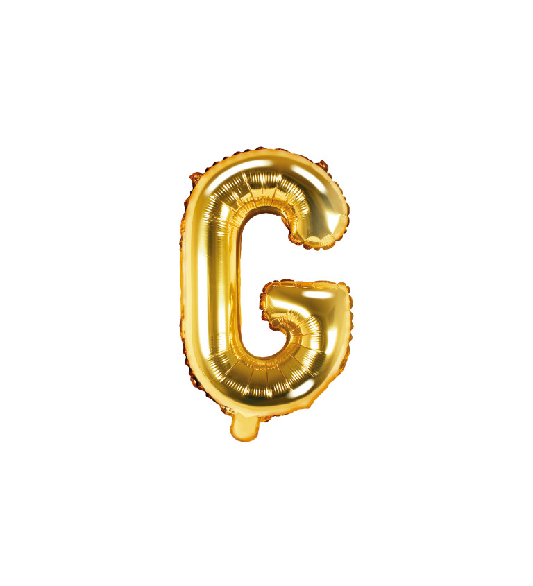 Fóliový balón "G" - zlatý