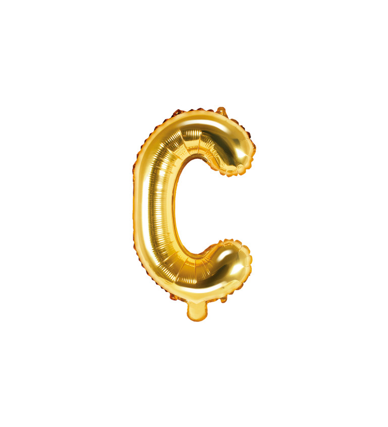 Fóliový Balón "C" - Zlatý