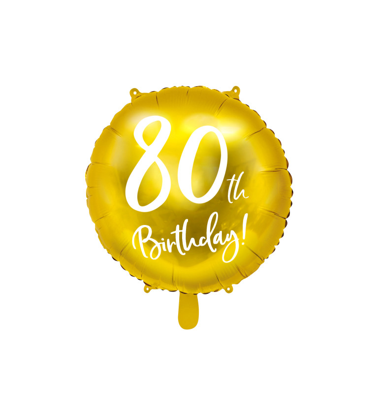Fóliový balón 80 zlatý
