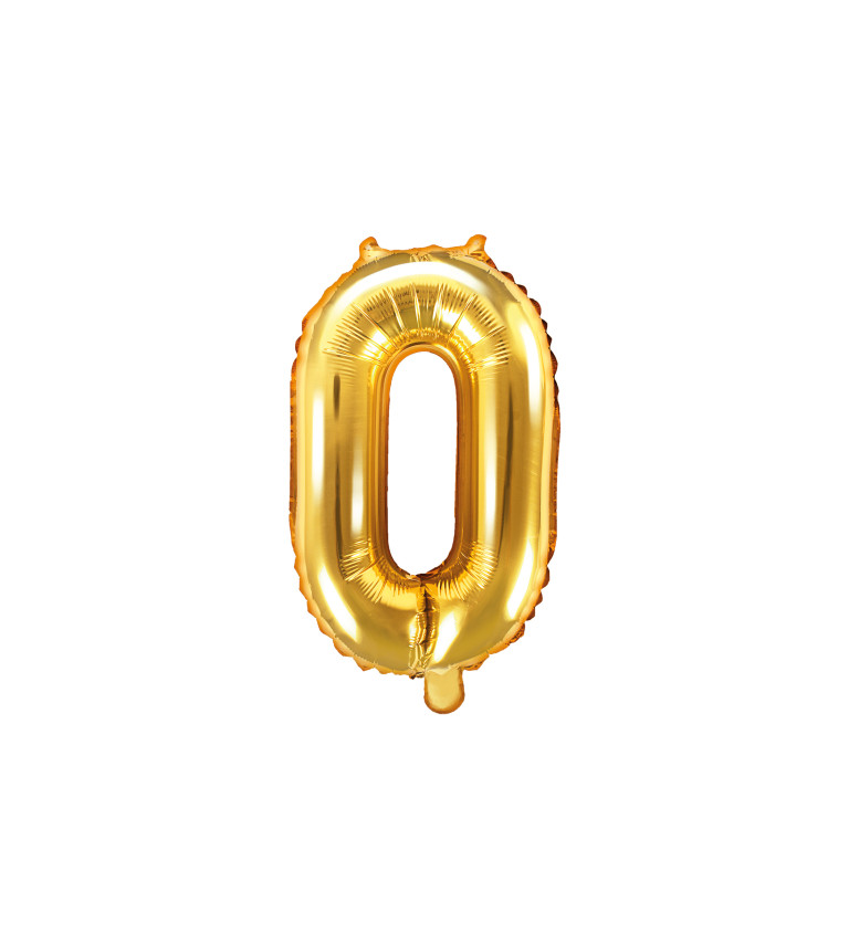 Fóliový Balón "0" - zlatá 35cm