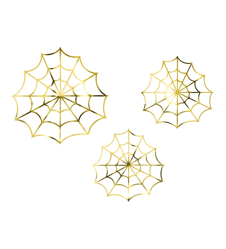 Dekoračné pavučiny - zlaté